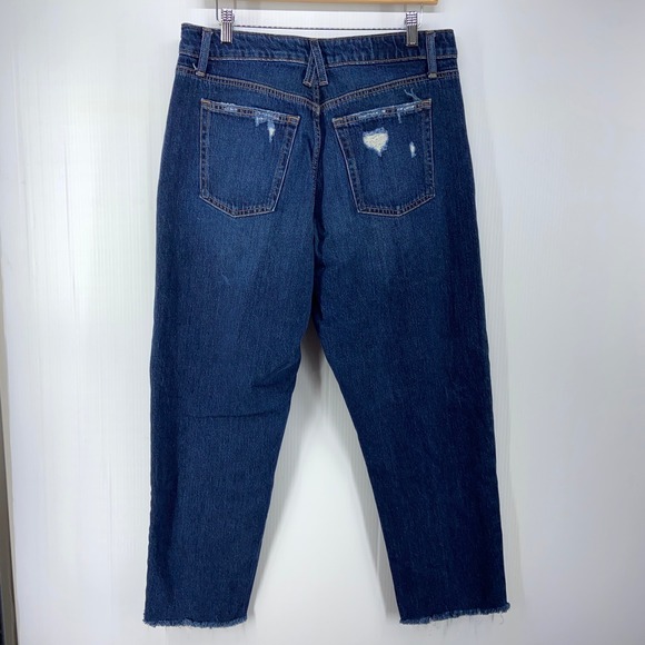 Goldie Blues Cheeky Taper Ankle High Rise Dark Blue Denim Jeans Womens 14 - Picture 6 of 10